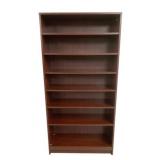 Mahogany Laminate 6 Shelf Bookcase - 73 x 36 x 12