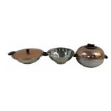 3 Vintage Metal Serving Dishes