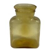 Amber Glass Pitcher - 8 x 5.5 x 3.5