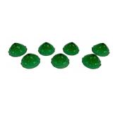 7 Green Glass Shrimp Cocktail Inserts
