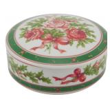 1990 Lefton China Porcelain Box 2.5x5"
