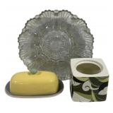 Corning Butter Dish, Deviled Egg Tray & Box