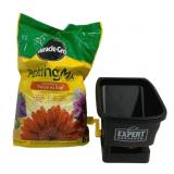 Seed Spreader & Bag of Potting Mix