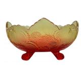 Jeannette Glass Lombardi  Amberina Bowl