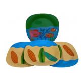 4 Plastic Plates - 10.5 x 10.5