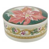 Mikasa Holiday Orchard Porcelain Box 2.5x5"