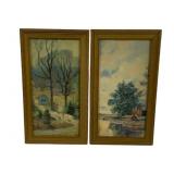 2 Framed Prints - 7.5 x 13.5