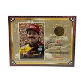Ernie Irvan Signed Card & Coin Set - 10 x 8