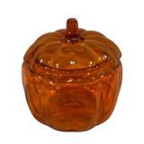 Anchor Hocking Orange Glass Cookie Jar
