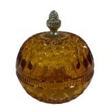 Indiana Glass Amber Candy Dish - 6 x 5