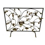 Wrought Iron Fireplace Screen Candleholder