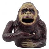 Cast Iron Sasquatch Mechanical Bank 6"