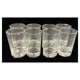 8 Octagonal Bar Glasses - 4" Tall