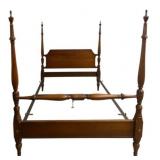 Full Size Bed Frame w/ metal rails 67 x 88 x 59