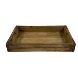Wood Crate Tray - 21 x 13 x 3.5