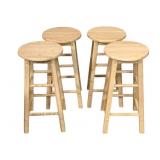 4 Wood Stools - 12 x 24