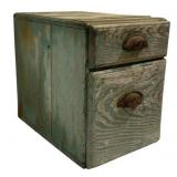 2 Drawer Wood Box - 11 x 16 x 15