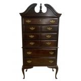 Queen Anne Style Mahogany Highboy
