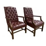 Pair of Chesterfield Tufted Armchairs