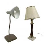 2 Vintage Lamps - 18" Tall
