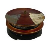 Vintage Japanese Lidded Lacquer Box - 7 x 5