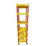 Plastic Rolling Lego Shelf - 73 x 18 x 22