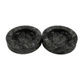 2 Marble Ashtrays - 6" Round