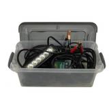 Plastic Tote w/ Electrical Items