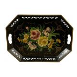 Tole Painted Tray - 18 x 13.25