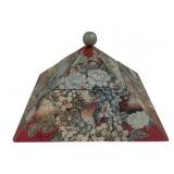 Wood Decorative Pyramid Shaped Box - 8 x 8 x 5.5