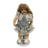 Antique Doll w/ Stand - 14" Tall