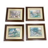 4 Framed Prints - 17 x 13.5