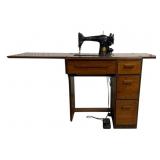 Vintage Singer Sewing Machine Table 39 x 56 x 17