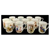 12 Norman Rockwell Coffee Mugs