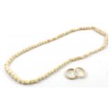 Carved Bone or Shell Assorted Jewelry