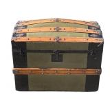 Antique Steamer Dome Top Trunk - 17 x 28 x 22