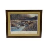 "Deer Creek Crossing" Framed Signed Print -