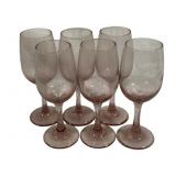 Set of 6 Plum Color Stemware 7.5"