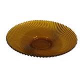 Amber Glass Bowl - 11.25" Round
