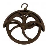 Antique Cast Iron Well Pulley - 13.5 x 11
