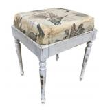 Painted & Upholstered Top Vanity Stool