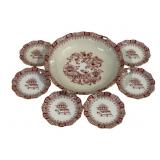 7 Bavarian Plates & Bowl Set - 3.5", 7.5" Round