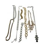 6 Chainlink Necklaces & 2 Chainlink Bracelets