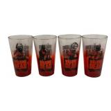 4 Walking Dead Glasses - 6" Tall