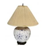 Blue & White Floral Porcelain Table Lamp