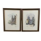 2 Framed Prints - 17.5 x 13.5