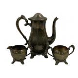 3pc Silver Plated Tea Set
