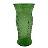 Green Glass Vase - 10" Tall