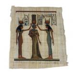 Hand Painted Egyptian Papyrus Art Piece