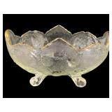 Footed Glass Bowl - 10 x 5.25 x 6